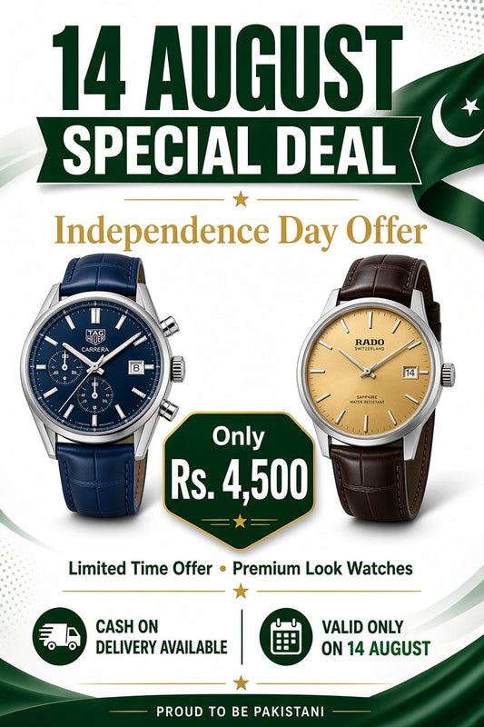 Title: 14 August Special Deal 🇵🇰 | Premium Watches Only ₨4,500